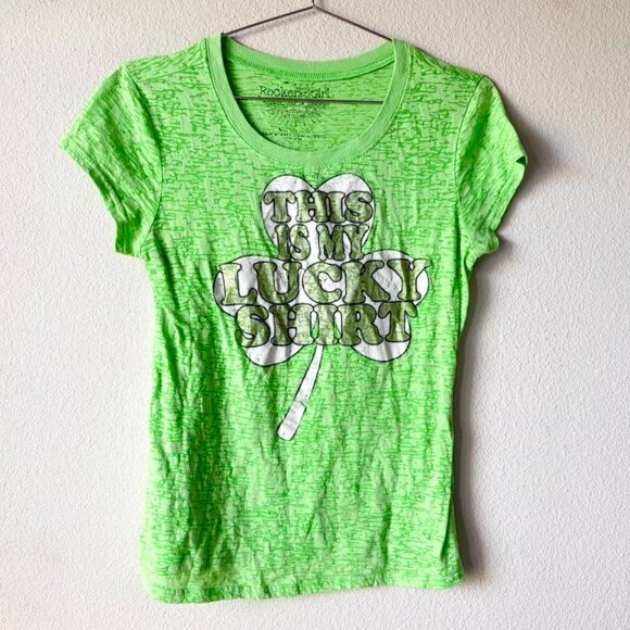 This is my lucky shirt St. Patrick's Day sheer green top Women's Small - Picture 1 of 4